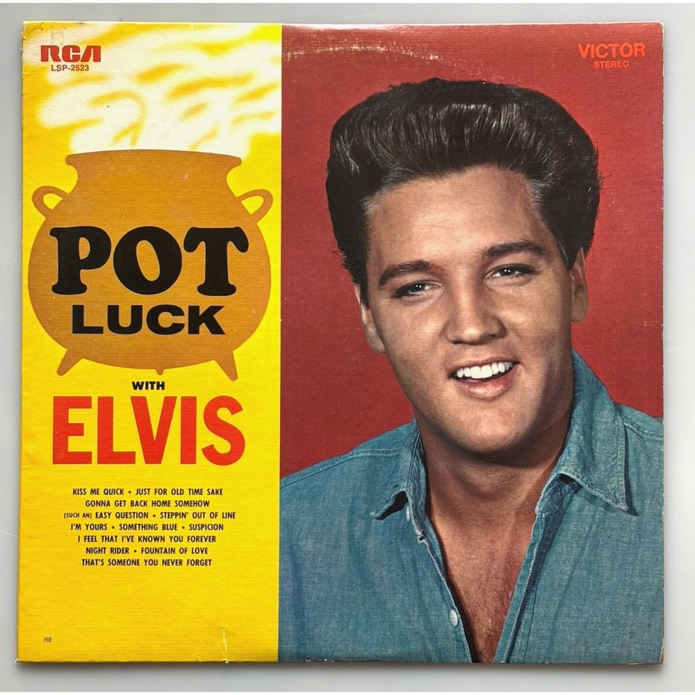 Vintage Elvis Presley Pot Luck Vinyl LP Record RCA Stereo 1962 LSP-2523